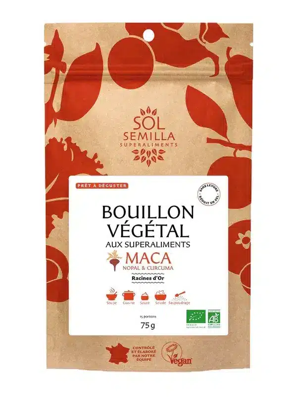 Bouillon Racines d'Or Bio - Maca Bouillon Maca Bio aux super-aliments maca, curcuma et nopal