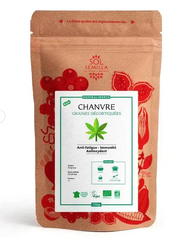 Graines de chanvre bio décortiquées les bienfaits - riches en protéines et oméga-3