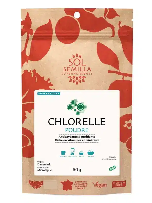 Chlorelle crue - Poudre Chlorelle Bio en Poudre détox et énergie