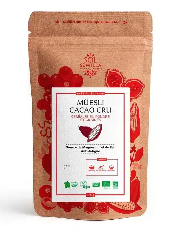 Müesli Cacao Cru BIO Müesli Cacao Cru Bio sans gluten et énergétique