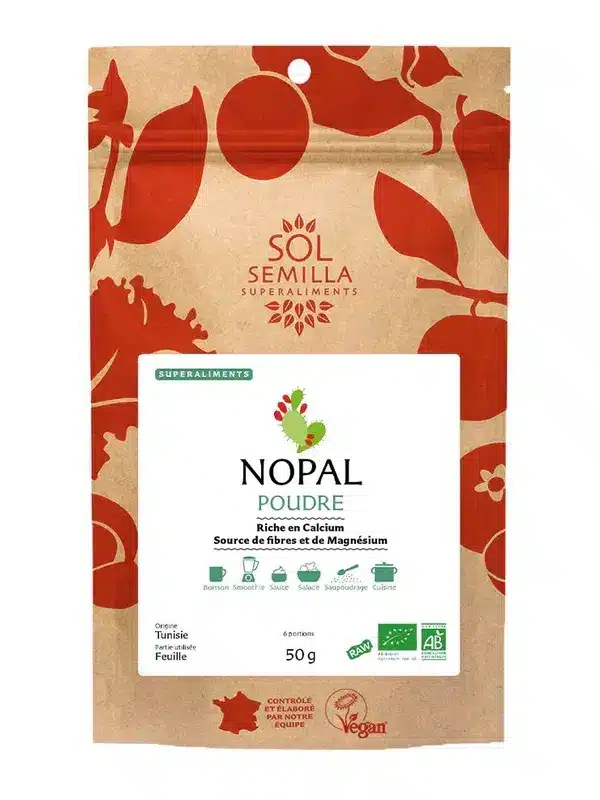 Nopal BIO Cru - Poudre Nopal Bio en poudre super-aliment détox