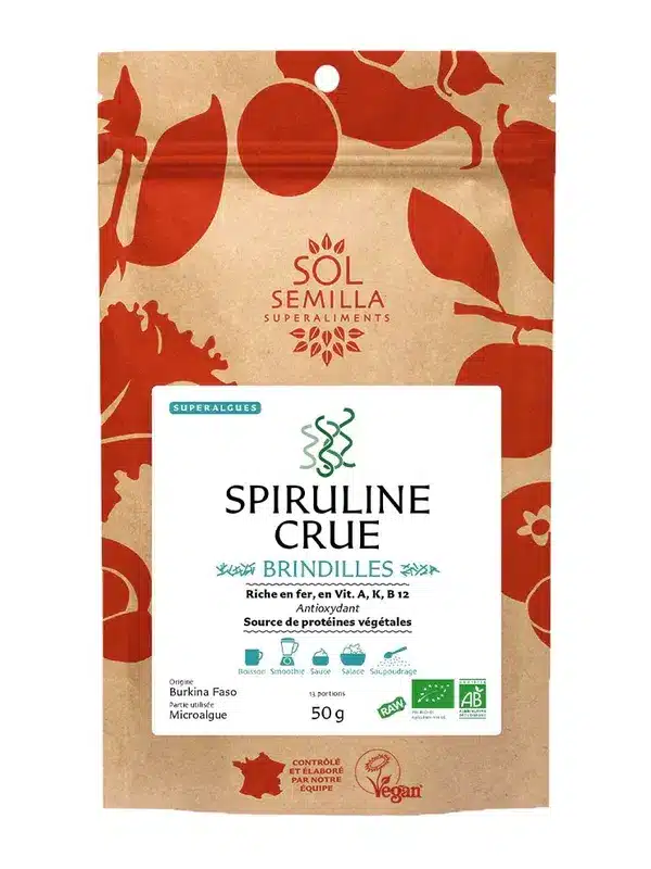 Spiruline Bio Crue - Brindilles Spiruline en Brindilles Bio pour énergie et bien-être